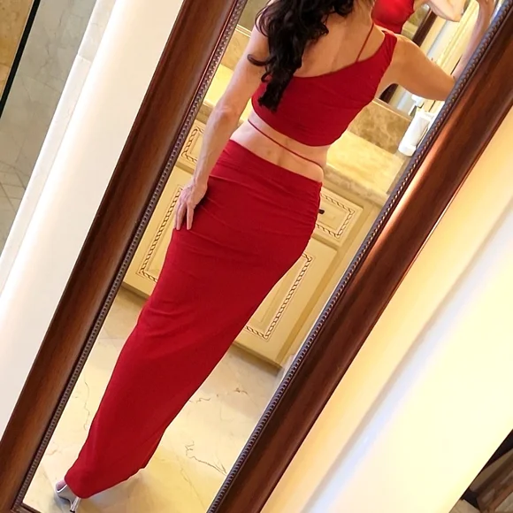 Tiger Mist Red Pearlie Top & Skirt Set, XS - Picture 10 of 14